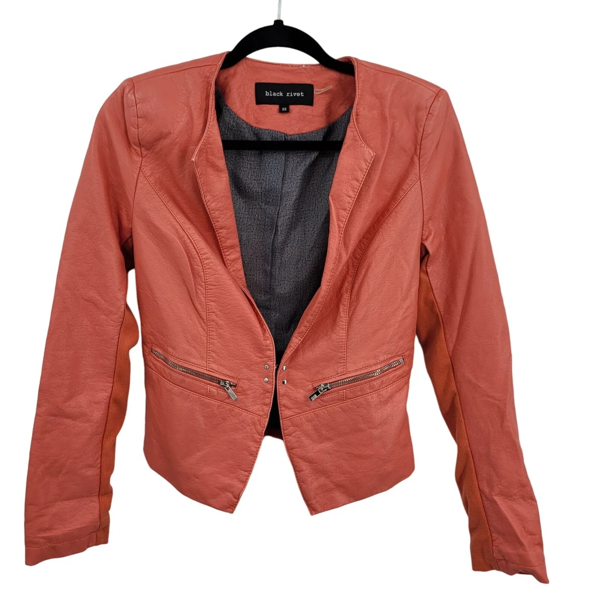 Coral biker shop jacket
