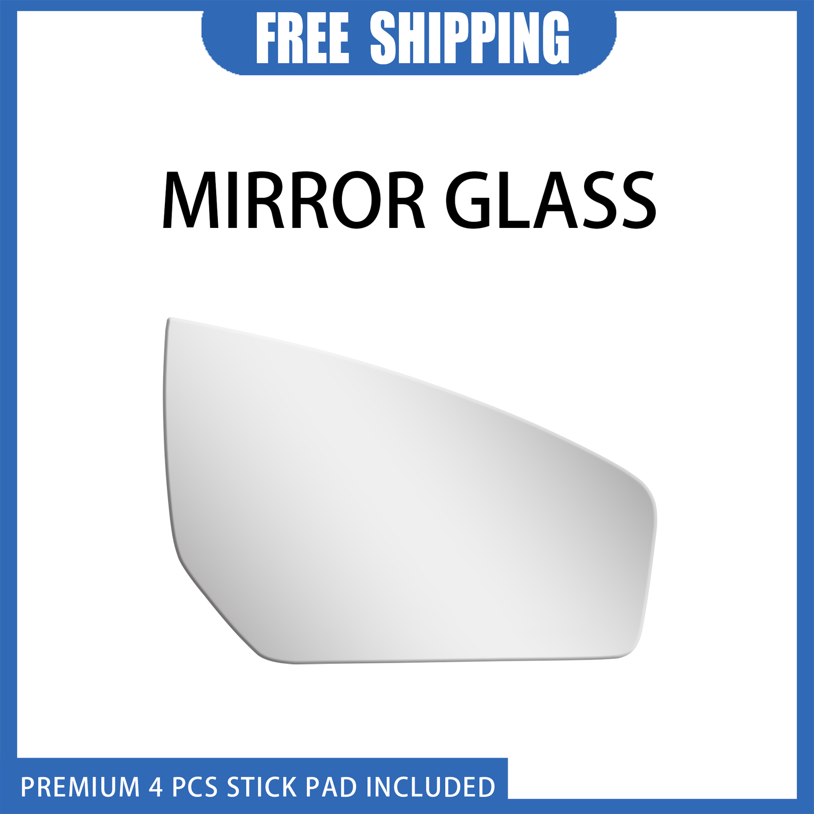 2007-2012 Nissan Sentra Right Side Convex Mirror Glass Replacement with Adhesive