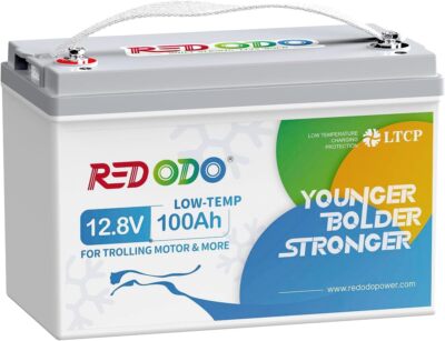 Redodo 12V 100Ah Lithium Battery with Low Temperature Cut-off for RV Home Solar