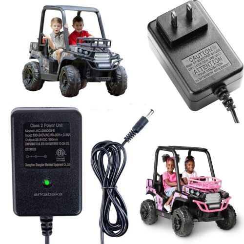 24V AC Power Adapter for Dynacraft Realtree UTV Ride on 4x4 Real Tree Buggy Dyna - Afbeelding 1 van 7