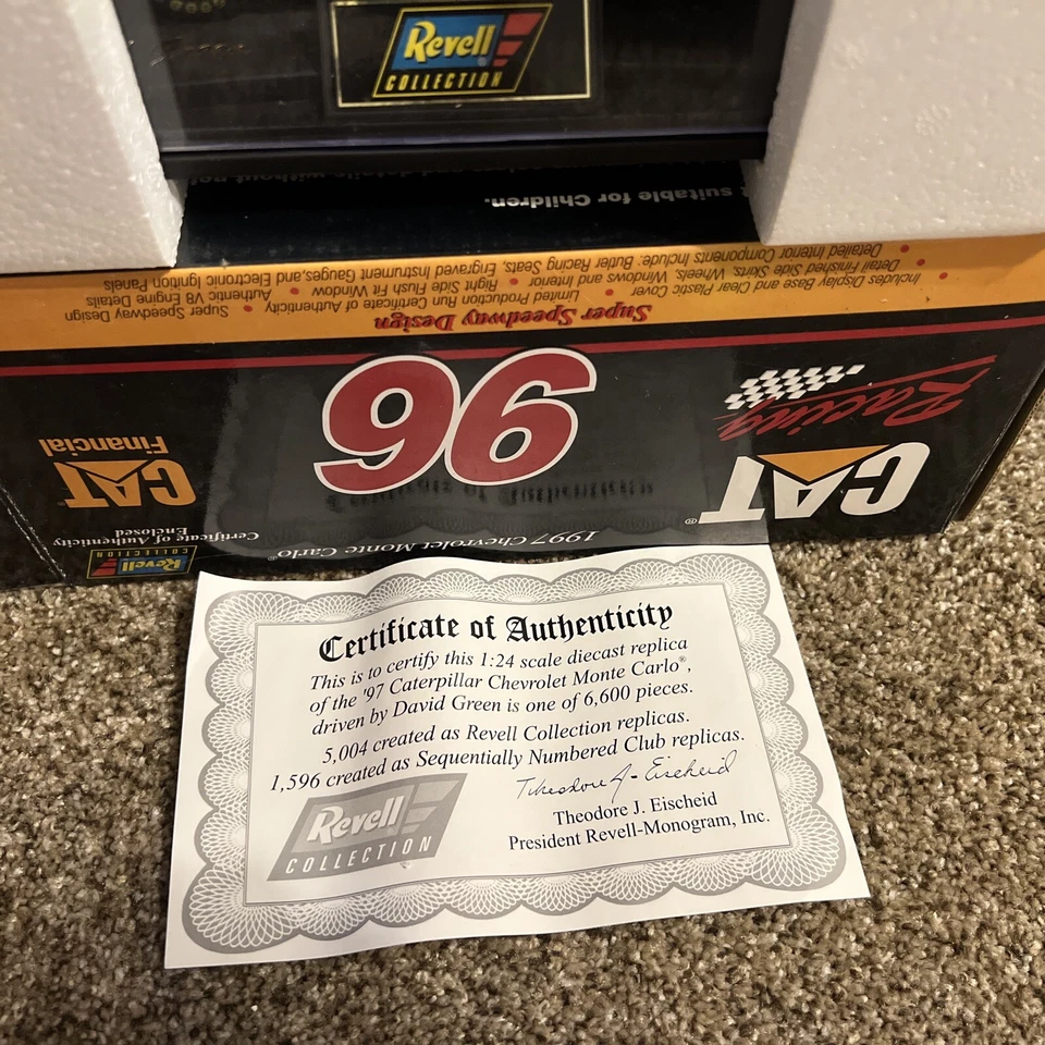 Chevrolet Monte Carlo Revell 1997 David Green #96 Caterpillar 1:24 1 de 6.600 Foto 3 de 3