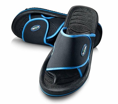 Men's Adjustable Slide Hook and Loop Beach Sandal Shower Shoes | eBay