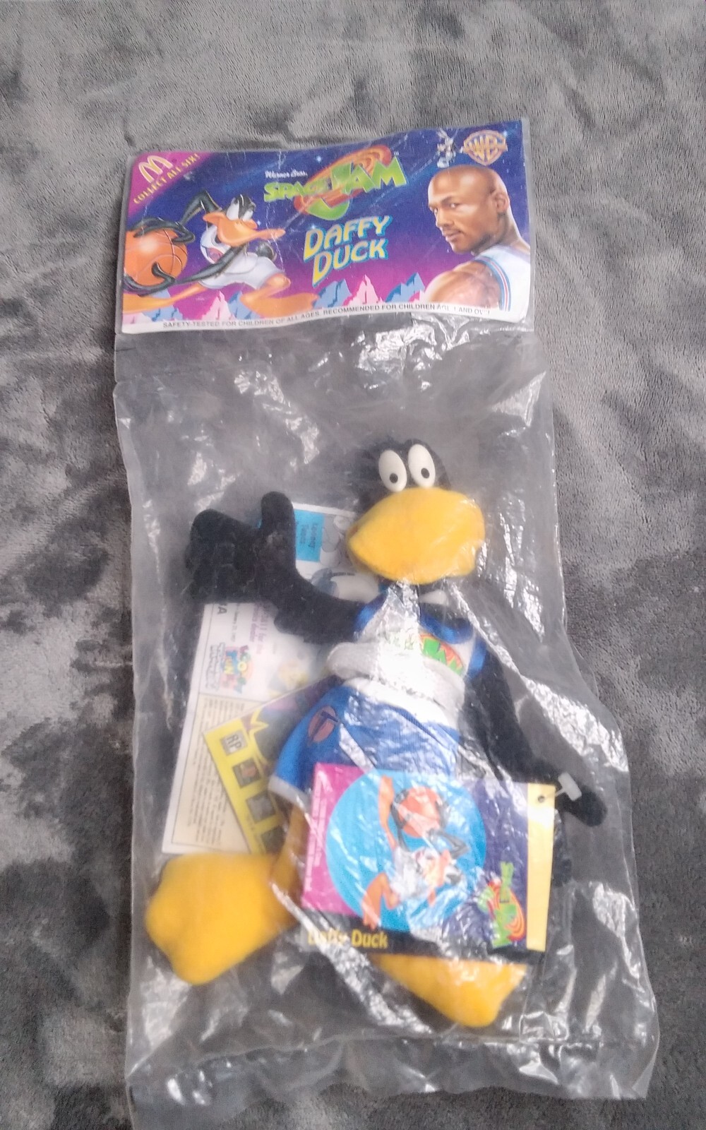 1996 McDonald's Space Jam Daffy Duck Plush Stuffed Toy NEW Sealed Vintage