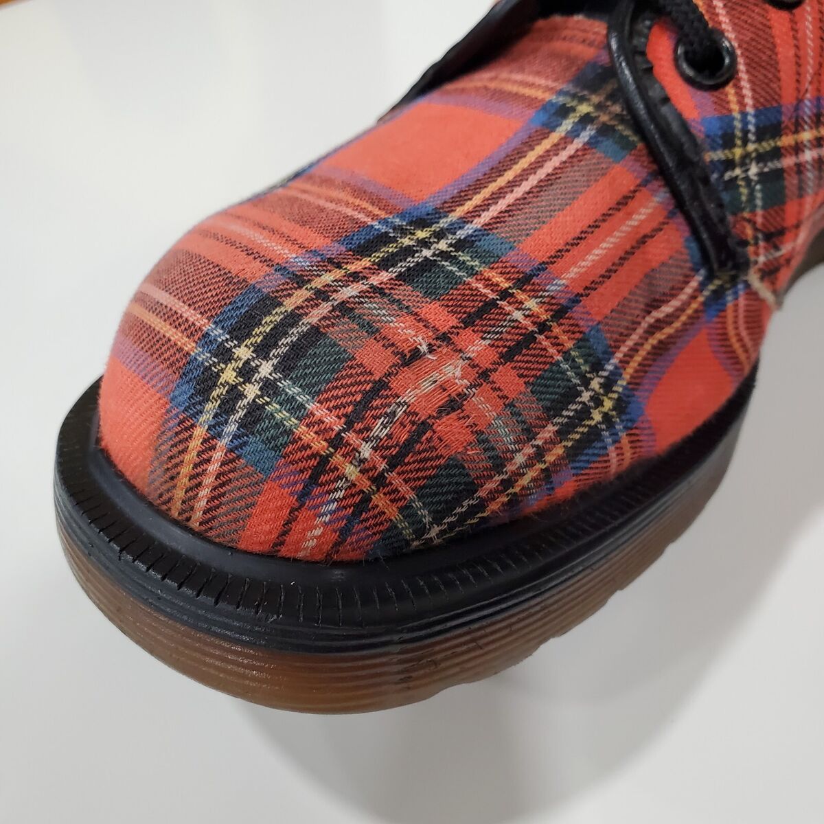 💥Dr. Martens Doc England MIE Rare 80's Vintage Red Tartan 💥Dr. Martens Doc England MIE Rare 80's Vintage Red Tartan