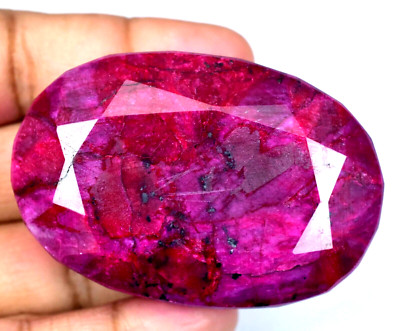 642.30 CT Natural Huge Red Ruby Certified Earth-Mined Oval Cut Loose Gemstone