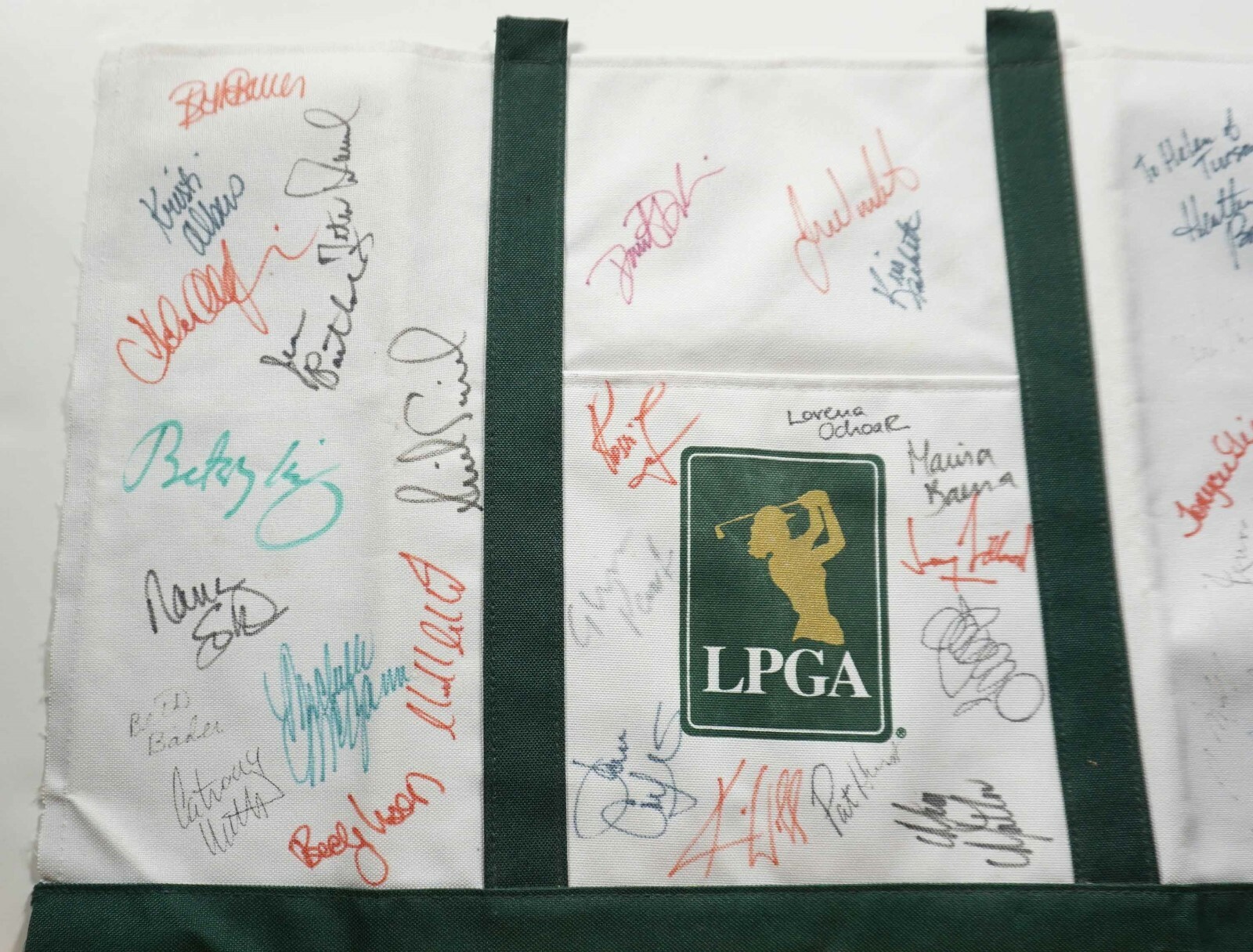 LPGA Bag SIGNED by 39 Pro Women's Golfers Signatures Autographs Golf eBay