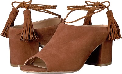 Racine Carree 258677 Womens Deer Suede Sandal Brown Size 37 Medium