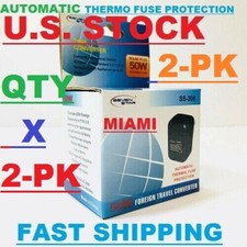 4-PK TOTAL 2-50 watts converter U.S. universal plugs to SWITZERLAND