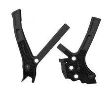 R-TECH YAMAHA FRAME GUARDS BLACK / BLACK YAMAHA YZ125 YZ250 2006 - 2023