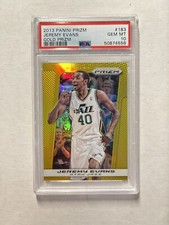 Jeremy Evans 2013-14 Panini Prizm #183 Gold Prizms /10 PSA 10 Gem Mint