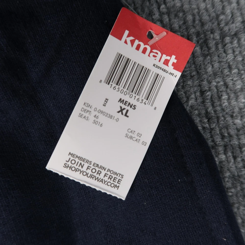 Pantalones deportivos Athletech para hombre XL azul marino cintura elástica pantalones de salón Kmart Foto 4 de 4