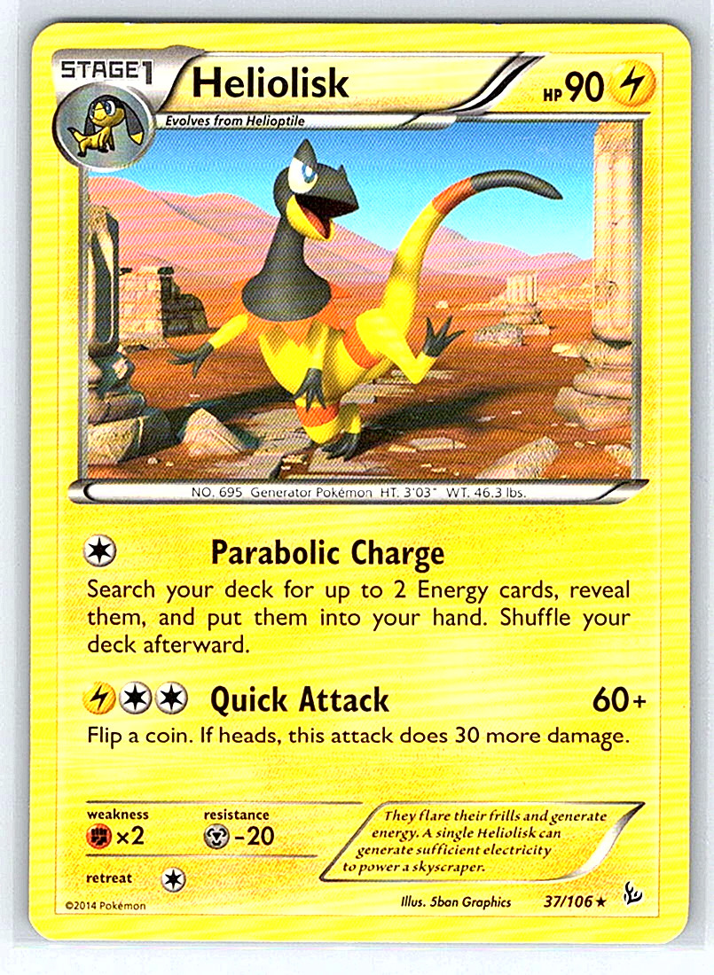 Heliolisk 37/106 Flashfire MP Pokemon Card