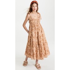 Ulla Johnson Cordelia Resort Dress Garden Girl Cottagecore Meadow Floral Midi 0