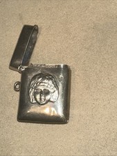 Antique Vesta Case Birmingham Samuel M Levis SML Sterling Silver 1902~17.3 grams