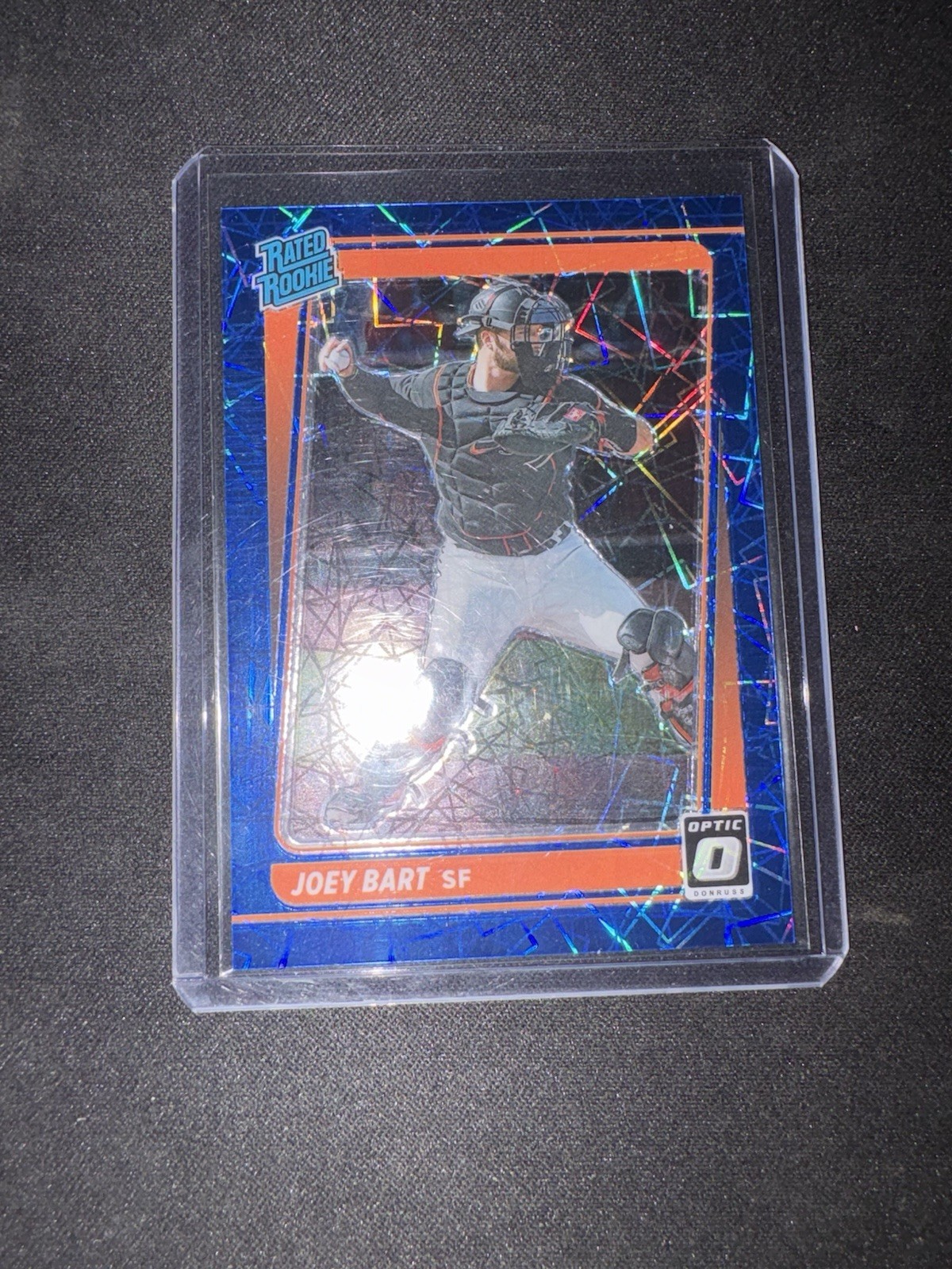 2021 Panini Donruss Optic - Rated Rookie Joey Bart #36 Blue Velocity Prizm /99