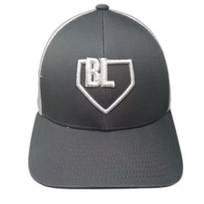 Pacific Headwear Trucker Hat Gray White OS Snapback Embroidered Logo Adjustable