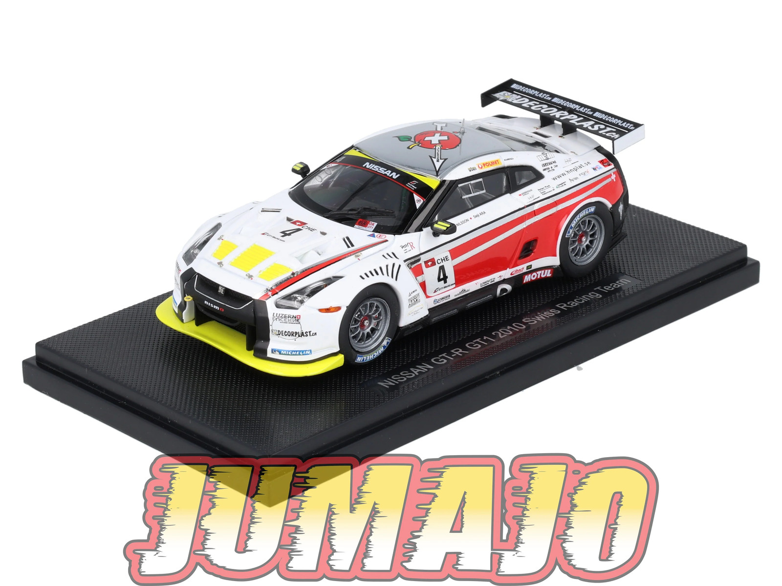 Nissan GT-R GT1 1/43 Ebbro avec livrée authentique Swiss Racing Team #4