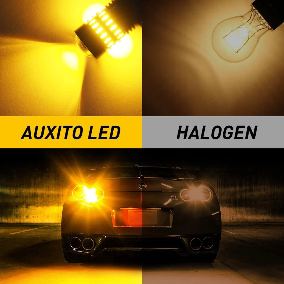 3157 4057 LED Turn Signal Light Bulbs Amber CANBUS Anti Hyper Flash Error Free - Image 4 of 4