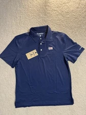 Men's Chubbies Performance Polo 2.0 Out Of The Blue USA Flag 4th Of July Size S