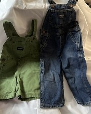 2 Oshkosh Bib Overalls Pants Shorts Size 24 Months