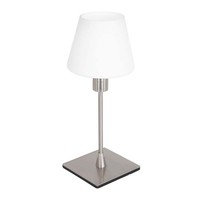 Tischleuchte Tischlampe Esszimmerleuchte 1 Flammig Glas Silber E14 H 33 Cm