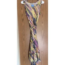 Simply Vera Wang Geometric Paint Splatter Lined Asymmetrical Dress Medium