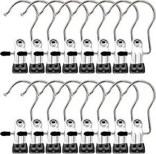 Boot Hangers Clips, 16 Pack Laundry Hooks Hanging Clips 16 PACK, Black