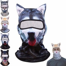 3D Animal Balaclava Bicycle Cycling Ski Warmer Hats Party Cat Dog Full Face Mask