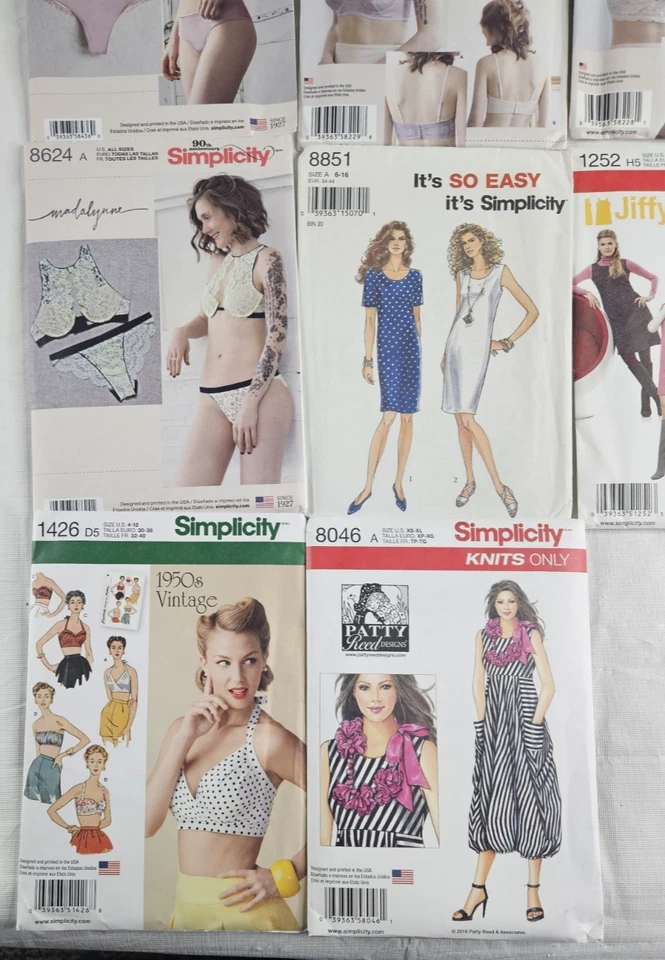 Simplicity McCalls Sewing Patterns Lot 14 Lingerie Activewear Misc Uncut New - Image 4 of 4