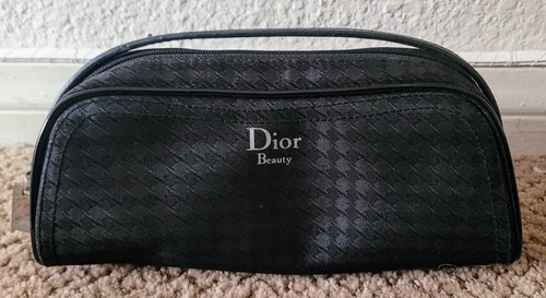 SAC/POCHETTE DE VOYAGE COSMÉTIQUE AUTHENTIQUE CHRISTIAN DIOR TOILE BEAUTÉ OCCASION NOIR