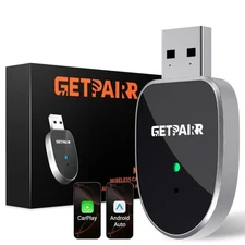 GetPairr Mini 2-in-1 Wireless Carplay & Android Auto Adapter Bluetooth 5.4 WiFi6