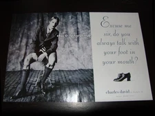 vintage CHARLES DAVID Footwear 2-Page PRINT AD Fall 1994 MANON VON GERKAN
