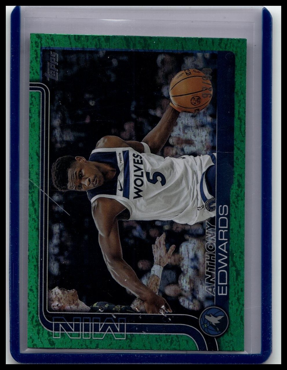 2025-26 Topps #108 Anthony Edwards Crackleboard Green #/99