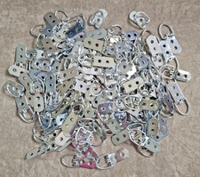 170 Heavy Duty Nickel Plated 2-Hole D-Ring Picture  Mirror Hangers  Screws