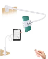 Gooseneck Tablet Holder for Kindle Reading in Bed with Remote Page Turner, 