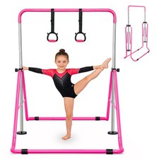 Gymnastics Bar for Kids, Adjustable Height Gymnastic Horizontal Bars, Folding