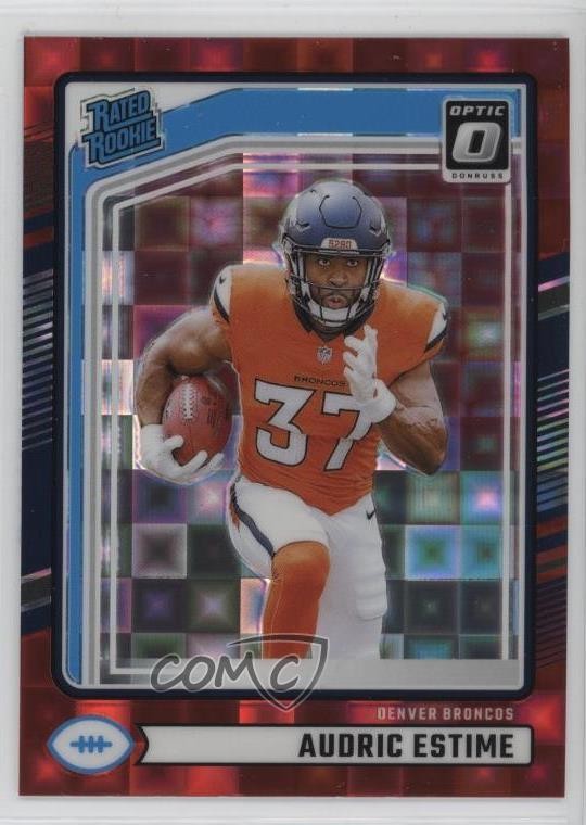 2024 Donruss Rated Rookie Optic Preview Red Pandora Prizm Audric Estime 0o2b