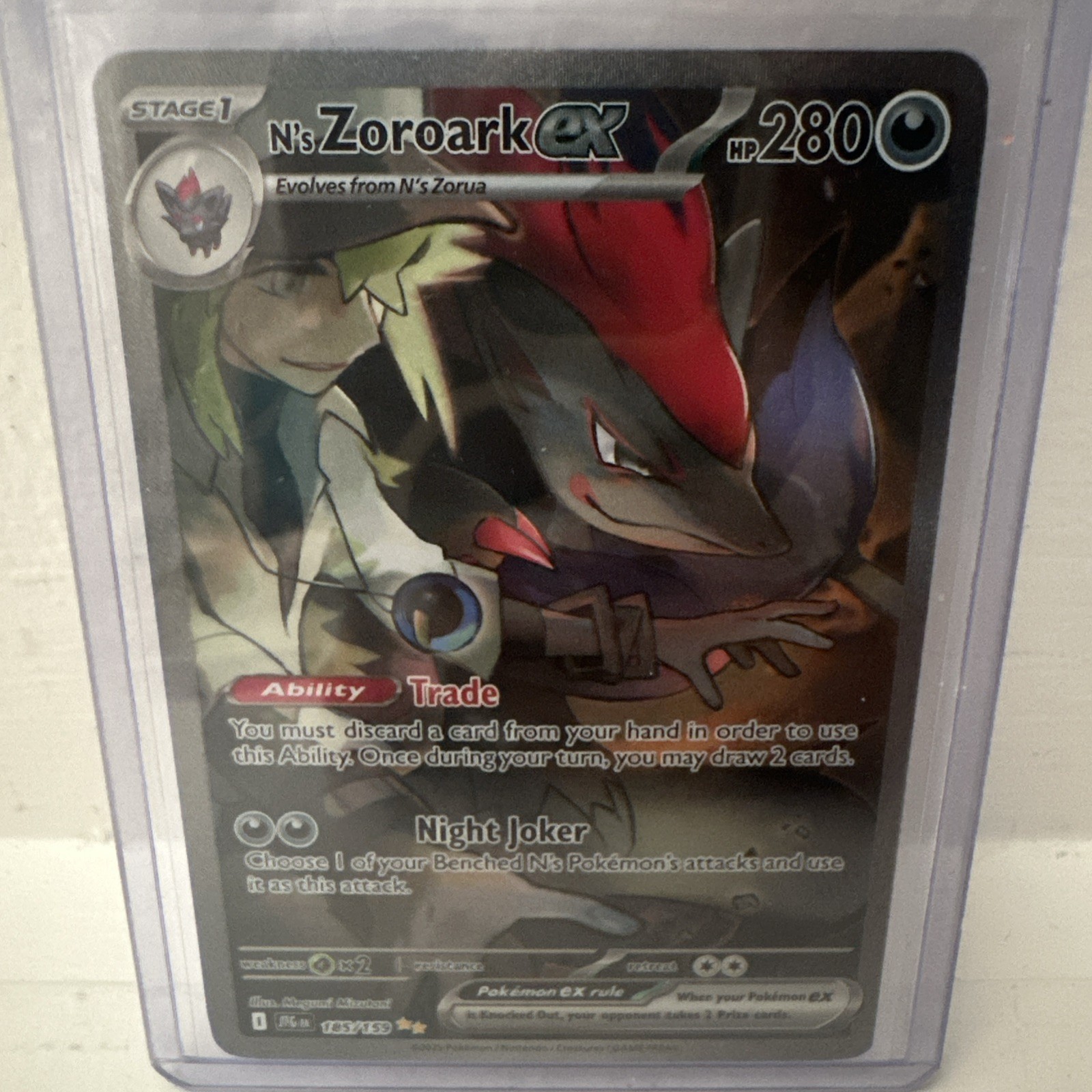 Pokémon TCG N's Zoroark EX 185/159 Journey Together Holo SIR 
