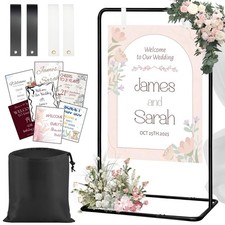 Adjustable Wedding Welcome Sign Stand, Welcome to Our Wedding Sign Holder Sta...