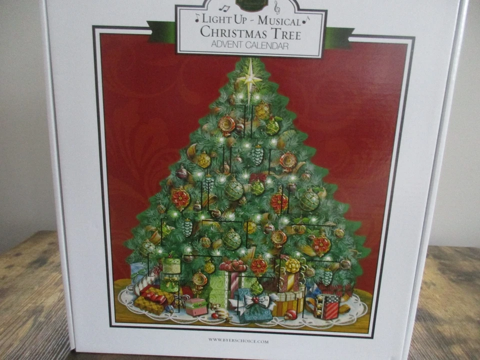 Byers’ Choice Delightful Musical Wooden Christmas Advent Calendar w/Lights - Image 4 of 4