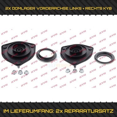 2X KYB REPARATURSATZ, FEDERBEINSTÜTZLAGER VORDERACHSE LINKS + RECHTS FÜR KIA