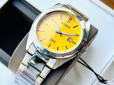 Citizen BI5110-54Z Yellow Analog Stainless Steel Quartz Date Men's