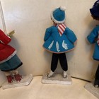 Felt Ice Skaters Vintage Christmas Doll Japan Decor 1960s Music Box Carolers — photo 6