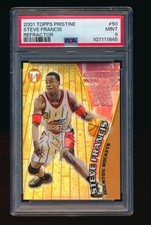 PSA 9 STEVE FRANCIS 2001-02 TOPPS PRISTINE REFRACTOR #50 *MINT* HOUSTON ROCKETS