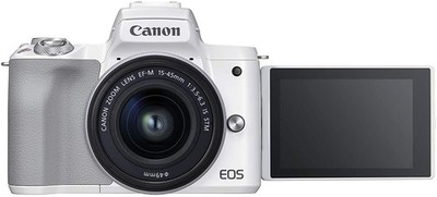 Canon EOS M50 Mark II 24.1MP Mirrorless Camera - White (EF-M 15
