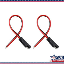 SAE Single Quick Connector Disconnect Plug, 2 Pin 12AWG Extension Cable Pack 30c