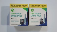 ONETOUCH Ultra Plus Test Strips 2 Boxes,  Total 60 11/26