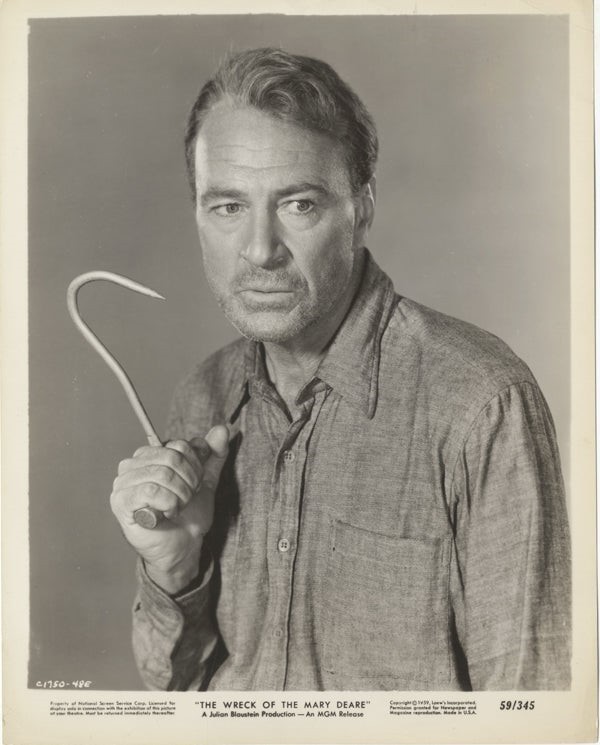 Gary Cooper Original 8x10 Photo Wreck of the Mary Deare 1959 holding hook