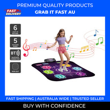 Kids Bluetooth Dance Mat LED Music Game Pad Interactive Fitness Fun Toy Ages 3+