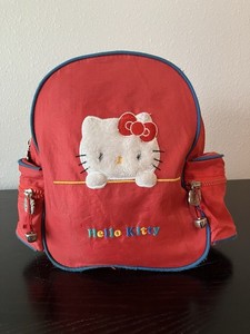 Vintage Sanrio Hello Kitty Girls Red Backpack Nylon Apple Print School Bag 2003 Sanrio | Bags | Vintage Sanrio Hello Kitty Girls Red  main image 4